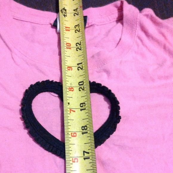 Lucky Thirteen Top Juniors Size Large Shirt With Heart Shape Opening On Front - Picture 7 of 12